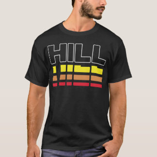 T-shirt Nom de famille Hill drôle vintage coucher de solei