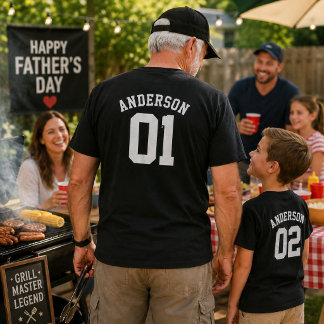 T-shirt Nom de famille personnalisé Grand-père Jersey Cade