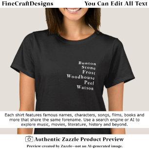 T-shirt Nom de famille Prénom Nom célèbre Tendance Personn