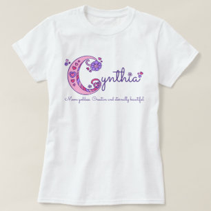 T-shirt Nom de filles de Cynthia et signification de la