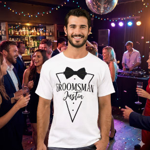 T-shirt Nom de Garçon d'Honneur Personnalisé Enterrement d