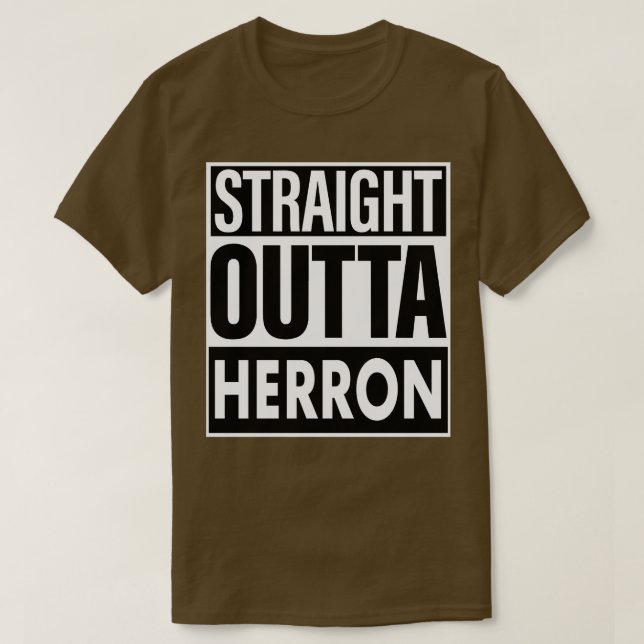 T-shirt Nom de Herron Droit devant Herron (Design devant)