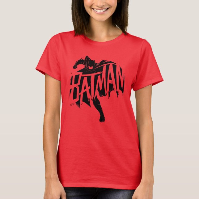 T-shirt Nom de la brosse d'encre Batman (Devant)