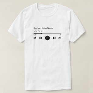 T-shirt Nom de la chanson personnalisée Titre et Joueur de