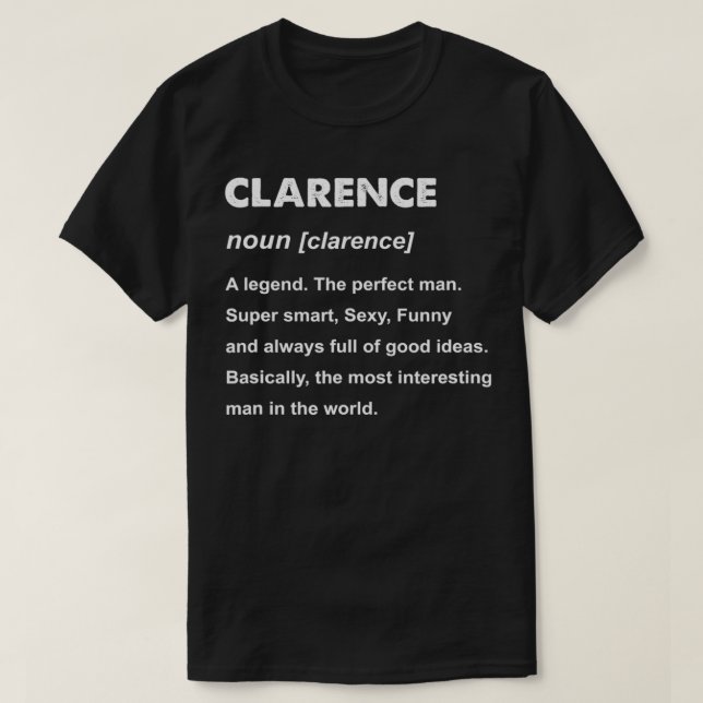 T-shirt Nom de la Clarence des hommes (Design devant)