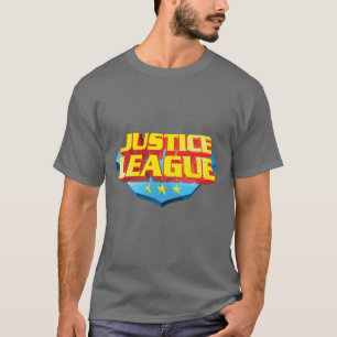T-shirt Nom de la ligue de justice et logo du bouclier