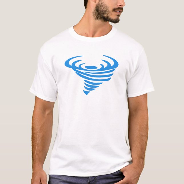 T-shirt Nom de la Personnaliser de la chemise Tornado Bleu (Devant)