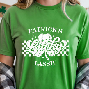 T-shirt Nom de la petite amie personnalisé Saint-Patrick L