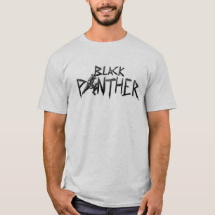 T-shirt Nom de l'art du caractère de la panthère noire