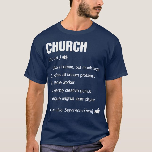 T-shirt Nom de l'église Définition Signification Famille A (Devant)