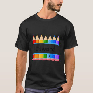 T-shirt Nom de l'élève enseignant de l'école Edward Kinder