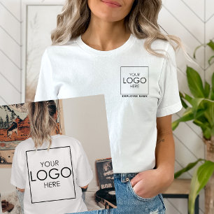 T-shirt Nom de l'employé Téléchargez votre logo Société Po
