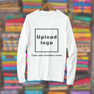 T-shirt Nom de l'entreprise et logo sur manches longues bl