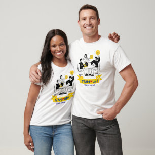 T-shirt Nom de l'équipe de famille personnalisée cool Logo