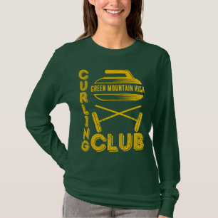 T-shirt Nom de l'équipe du club scolaire Curling