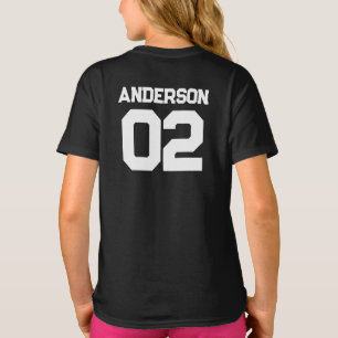 T-shirt Nom de l'équipe sportive Numéro de l'enfant Père c