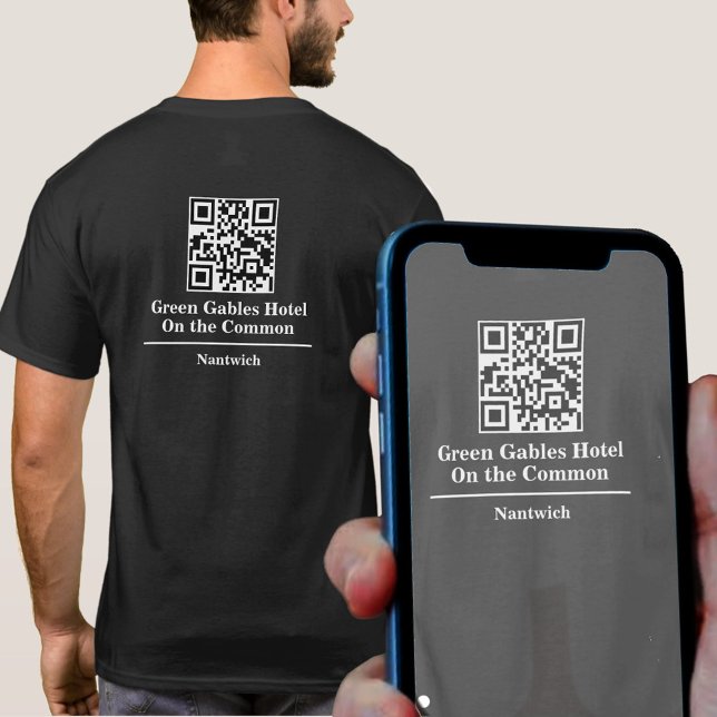 T-shirt Nom de l'hôtel ou du restaurant avec code QR (Créateur téléchargé)