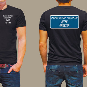 T-shirt Nom de l'huissier d'accueil de l'église