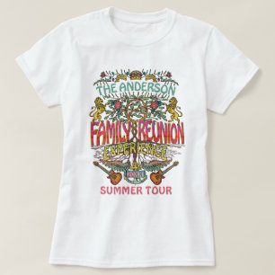 T-shirt Nom de logo de concert de bande de la Réunion de