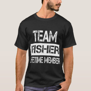 T-shirt Nom de pêcheur Membre à vie de Fisher