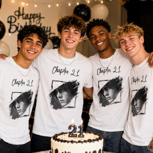 T-shirt Nom de photo 21e anniversaire
