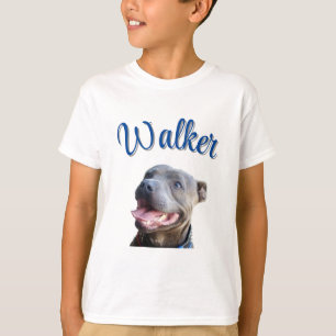 T-shirt Nom de Walker avec Staffy Bull Terrier,