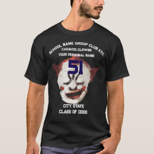 T-shirt Nom d'équipe athlétique de cadavre École Maillot 2