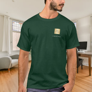 T-shirt nom d'équipe logo entreprise vert