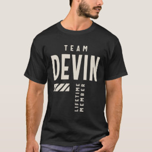 T-shirt Nom Devin du membre à vie de l'équipe Devin