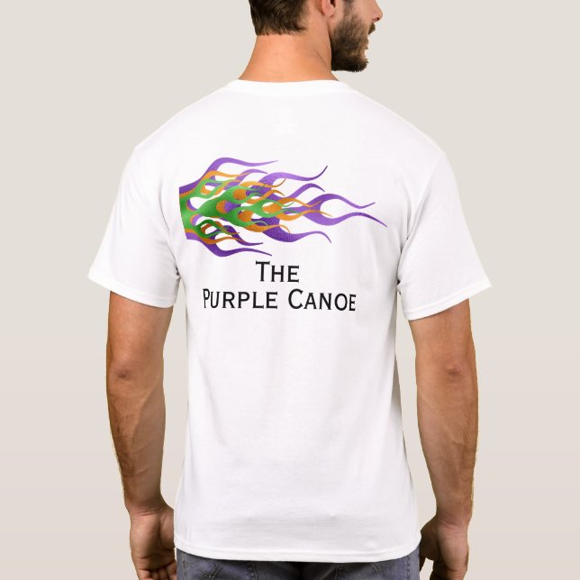 T-shirt Nom du bateau Flames personnalisé retour (Dos)