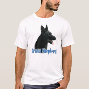 T-shirt Nom du berger allemand (noir)