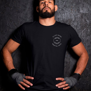 T-shirt Nom du club des arts martiaux Logo avant et arrièr