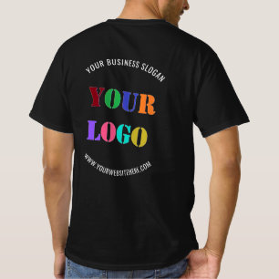 T-shirt Nom du logo de l'entreprise personnalisée Site Web