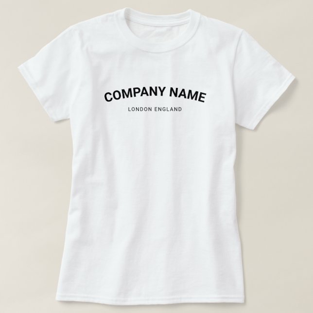 T-shirt Nom du logo de l'entreprise | Personnel d'entrepri (Design devant)