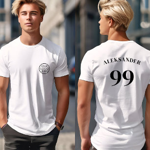 T-shirt Nom du logo de l'équipe Numéro Simple Modern Sport