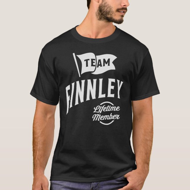 T-shirt Nom du membre à vie de l'équipe Finnley Finnley (Devant)