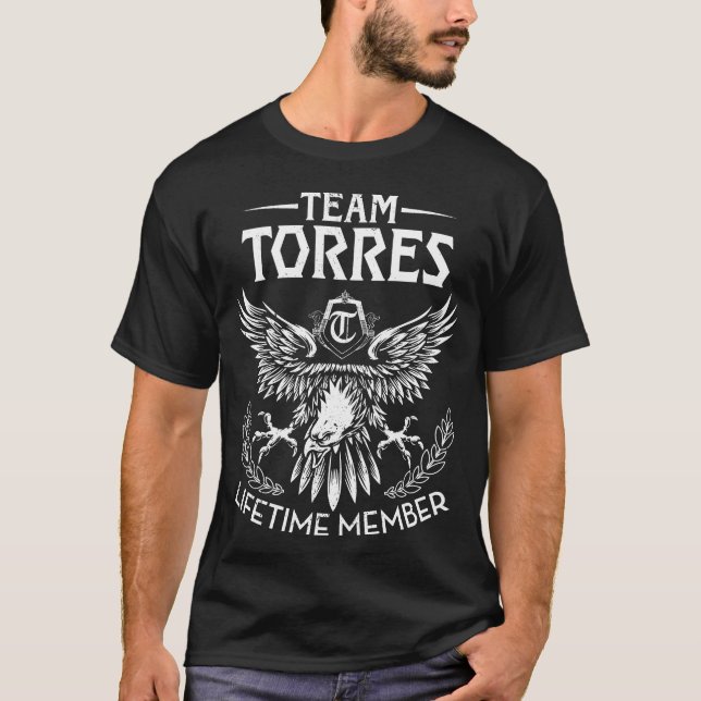 T-shirt Nom du membre à vie Team TORRES (Devant)