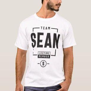 T-shirt Nom du membre de l'équipe Sean à vie