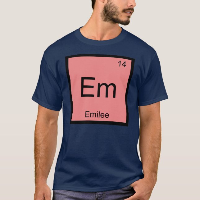 T-shirt Nom du milice Élément de chimie Tableau périodique (Devant)