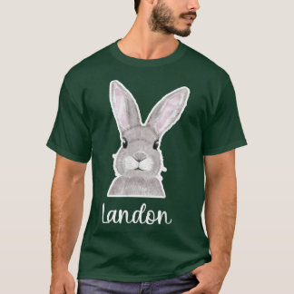 T-shirt Nom du terrain Lapin de Pâques Nom personnalisé Bo