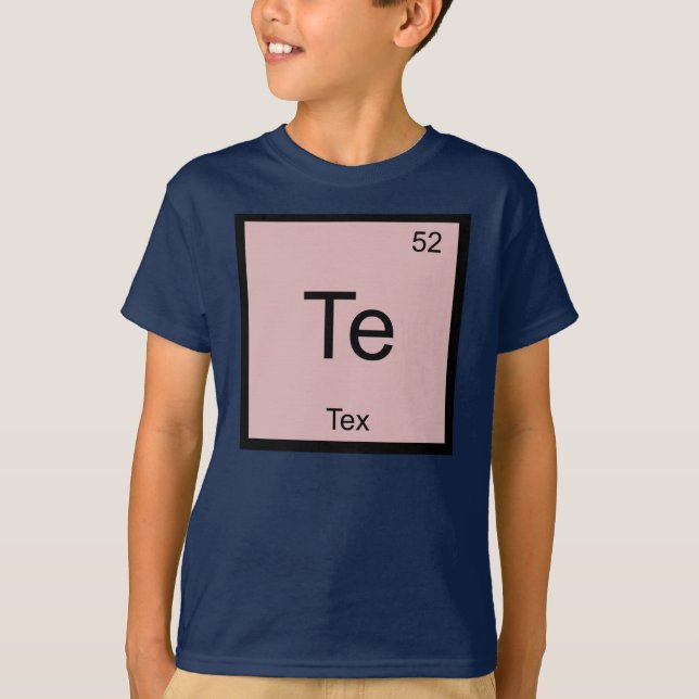 T-shirt Nom du tex Chimie Élément Tableau périodique (Devant)
