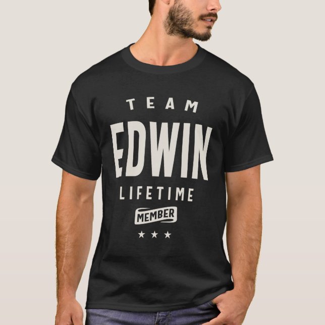 T-shirt Nom Edwin du membre à vie de l'équipe (Devant)