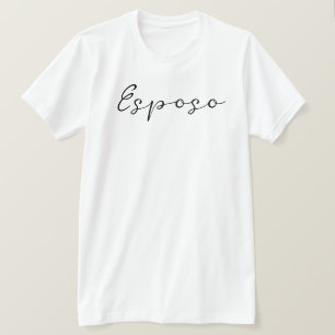 T-shirt Nom espagnol Esposo (Mari) Simple, élégant