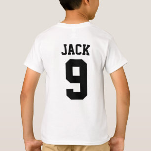 T-shirt Nom et nombre faits sur commande du football du