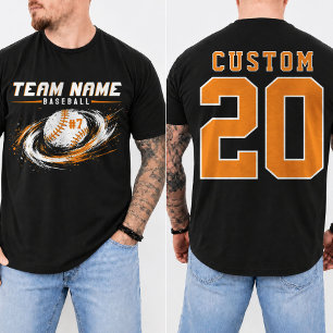T-shirt Nom et numéro de joueur de baseball personnalisés
