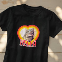 Nom et photo du coeur simple et moderne du chat