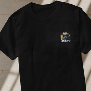 T-shirt Nom et photo du Cool de Grunge Moderne simple pour