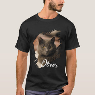 T-shirt Nom et photo personnalisés simples et modernes pou