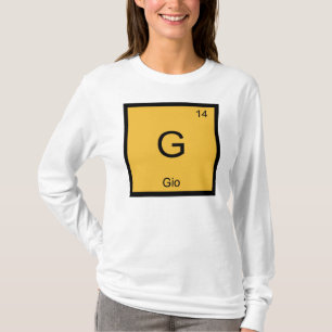 T-shirt Nom Gio Chimie Élément Tableau Périodique