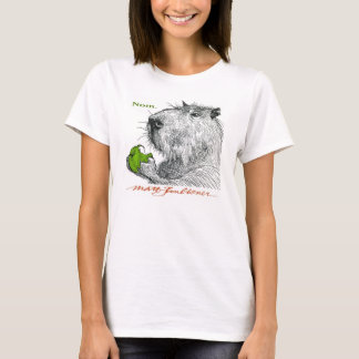 T-shirt "Nom." La pièce en t de la femme de Capybara